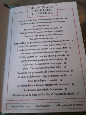Menu photo 6 Gigi Madrid, M