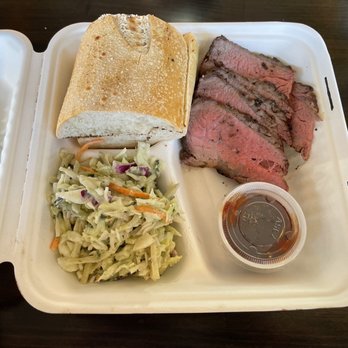 Old Slo BBQ - Tri-Tip Pit Plate - DO NOT get the slaw. It's awful. - Barbeque Near Me - San Luis Obispo, California