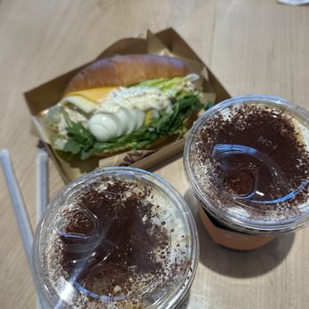 Broken Coffee - Fort Apache - broken cream latte & chicken sandwich - Coffee & Tea Near Me - Las Vegas, Nevada