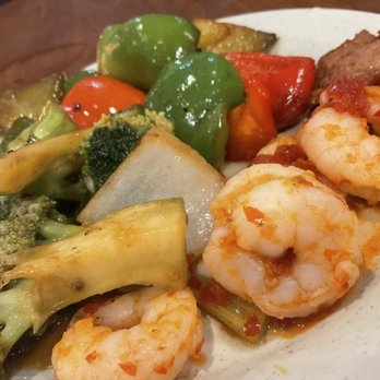 China Garden - Spicy shrimp and assorted veggie picking from different dishes. - Chinese Near Me - Columbia, Missouri China Garden - Spicy shrimp and assorted veggie picking from different dishes. - Chinese Near Me - Columbia, Missouri