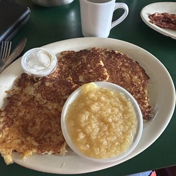 Molly's Family Restaurant - Potato Pancakes with Sour Cream and Applesauce - American Near Me - Spokane, Washington