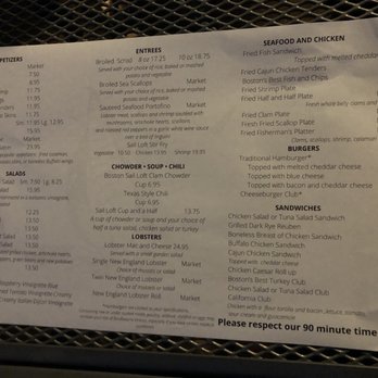 Boston Sail Loft - Menu - Bars Near Me - Boston, Massachusetts