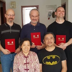 Tai Chi Association of Colorado Springs - Shifu Michael Paler receiving his 7th Generation Disciple Lineage in Imperial Yang Family Tai Chi in China