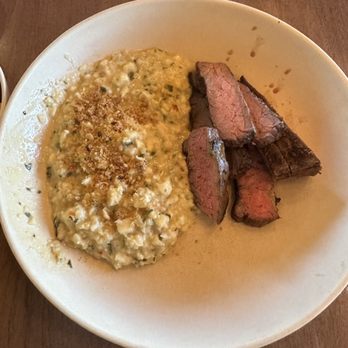 Flower Child - Steak with Cauliflower "Risotto" - Salad Near Me - Gilbert, Arizona Flower Child - Steak with Cauliflower "Risotto" - Salad Near Me - Gilbert, Arizona