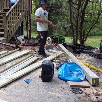 Sanchez General Services - a man working on building a deck - Painters Near Me