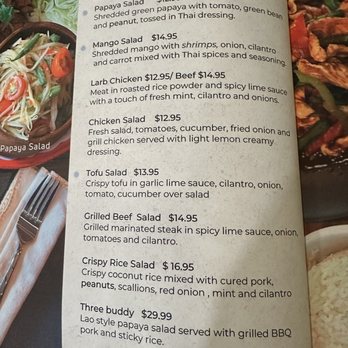 Andaman Thai - Menu 1/24 - Thai Near Me - Walnut Creek, California