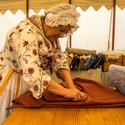 William Booth Draper - Working with the fabric at an American Revolution historic site.