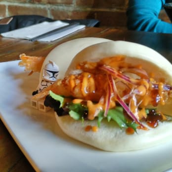 Ramen Setagaya - The hiroshi buns with tempura shrimp. Lovely! - Ramen Near Me - Brooklyn, New York