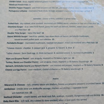 Overtime Brewing - Menu as of 6/23/18. - Brewpubs Near Me - Fort Bragg, California