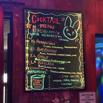 La Buena Barra - Cocktail menu - Cocktail Bars Near Me - San Juan, Puerto Rico