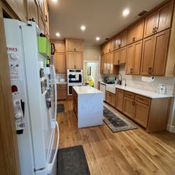 Mike Garner Construction - After: Our kitchen was GUTTED & Mike Garner Construction removed the old stuff, then built/installed our custom cabinets. We love it!