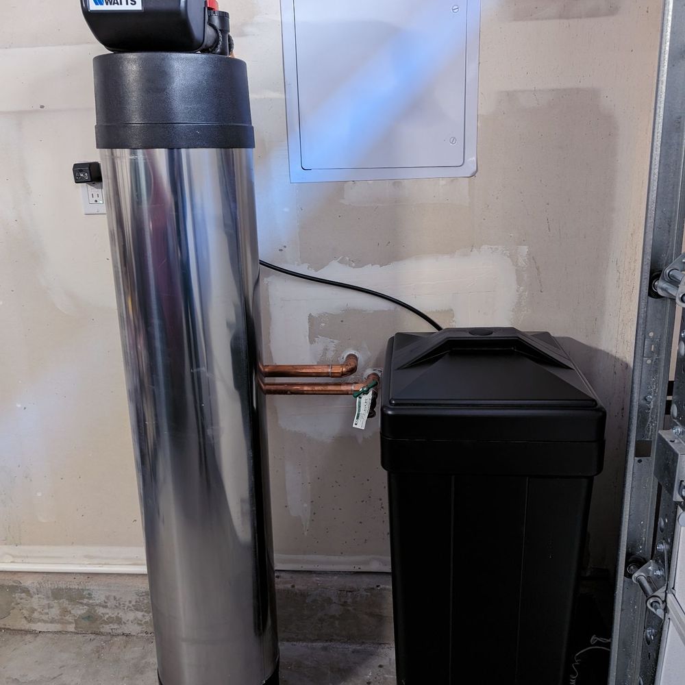 The softener system was installed in a very clean manner. There were no big/extra holes left in the wall after the installation.