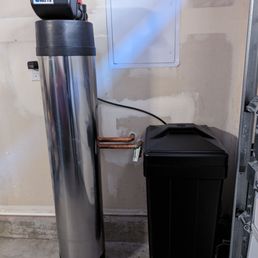 The softener system was installed in a very clean manner. There were no big/extra holes left in the wall after the installation.
