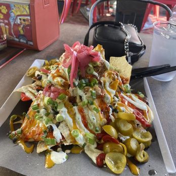 Yellow Dog Eats Kitchen & Bar - Pulled Pork Nachos - Bars Near Me - New Smyrna Beach, Florida