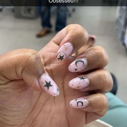 SugarCoat Nail Lounge - Acrylic full set with design by Le
