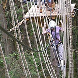 1. Naturerlebnis-Hochseilgarten Zauberwinkl - Von Seil zu Seil geht es dann