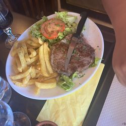 Au Petit Village - The beef tenderloin. The meat melted in your mouth.