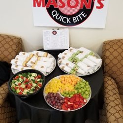 Mason's Quick Bite - Catering platter... Assorted Wraps, Fruit platter, Fresh Salad
