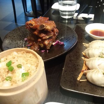 Opium - All of our stuff. Egg fried rice, Opium ribs, pork gyoza type thing, har gow and there was anothe one with scallops. Yummy. - Dim Sum Near Me - Glasgow, GLG