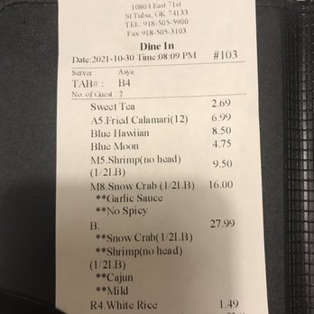 Craving Crab - Over priced food drowning in oil. - Seafood Near Me - Tulsa, Oklahoma