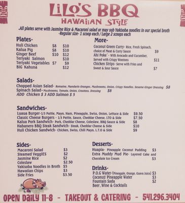 Menu photo 7 Lilo's Hawaiian BBQ The Dalles, OR