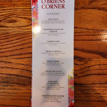 O'Brien's Corner - Cocktail Menu - Sports Bars Near Me - Springfield, Massachusetts O'Brien's Corner - Cocktail Menu - Sports Bars Near Me - Springfield, Massachusetts