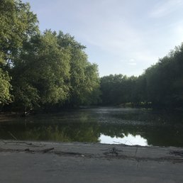 Canoe area across the street from park entrance Canoe area across the street from park entrance