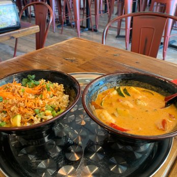Fish Bowl Kitchen - Red Curry Thai Shrimp Bowl - Poke Near Me - Palm Harbor, Florida Fish Bowl Kitchen - Red Curry Thai Shrimp Bowl - Poke Near Me - Palm Harbor, Florida
