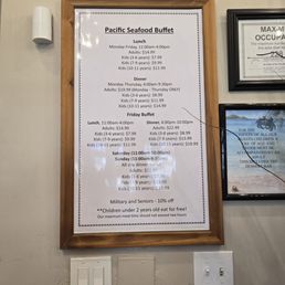 Lunch and Dinner prices Lunch and Dinner prices