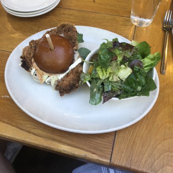 MESSHALL - Crispy Chicken Sando with salad - Breakfast & Brunch Near Me - Los Angeles, California MESSHALL - Crispy Chicken Sando with salad - Breakfast & Brunch Near Me - Los Angeles, California