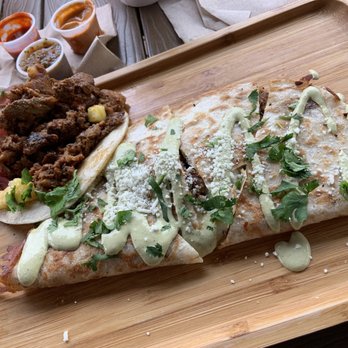 Turco Taco - Al Pastor Taco-loaded! VG! Great Puerco (Pork) Quesadilla with added hot sauces on the side- VG!! Very generous portions. - Tacos Near Me - Naples, Florida