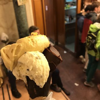 Giolitti - Marsala, Nutella, and Chocolate Chip cone. Looks better than it tasted. - Ice Cream & Frozen Yogurt Near Me - Rome, RM Giolitti - Marsala, Nutella, and Chocolate Chip cone. Looks better than it tasted. - Ice Cream & Frozen Yogurt Near Me - Rome, RM