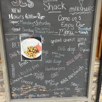 JC's Snack Shack - a menu on a chalkboard - Coffee & Tea Near Me - Aragon, Georgia JC's Snack Shack - a menu on a chalkboard - Coffee & Tea Near Me - Aragon, Georgia
