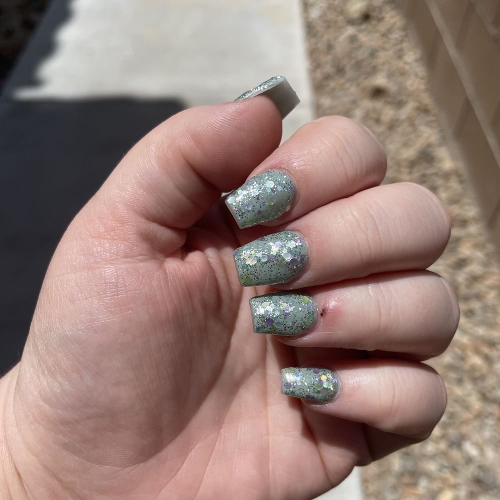 B Nails & Lashes - please ignore the cut on my finger. it wasn't from my nail tech! - Nail Salons Near Me - Las Vegas, Nevada