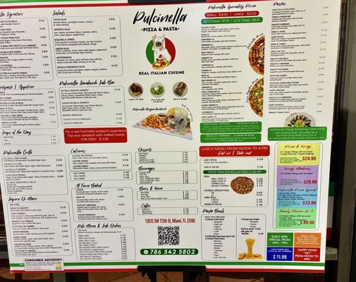 Menu photo 5 Pulcinella Pizza and Pasta Miami, FL