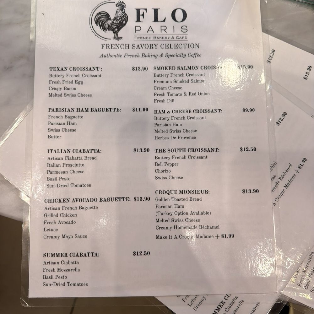 Flo Paris - menu - Bakeries Near Me - Houston, Texas Flo Paris - menu - Bakeries Near Me - Houston, Texas
