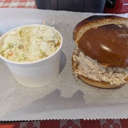 Harvest Fried Chicken - Cole Slaw and Chicken Salad on a roll