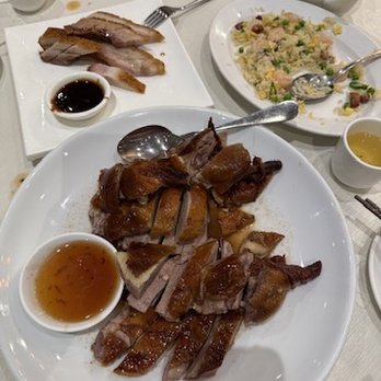 Grand Harbour - Roasted pork (top left), fried rice, and roasted duck - Dim Sum Near Me - Auckland, AUK Grand Harbour - Roasted pork (top left), fried rice, and roasted duck - Dim Sum Near Me - Auckland, AUK
