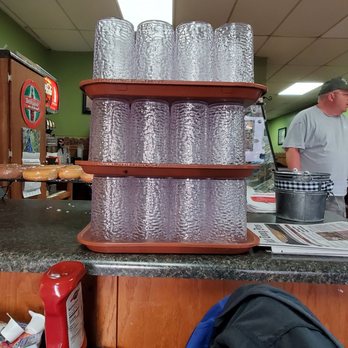 Dixie Cafe - Plastic cups cleaned and at the counter ready - Southern Near Me - Byrdstown, Tennessee
