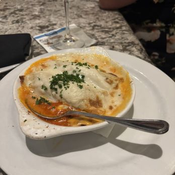 Frankie Bones Hilton Head - Cannelloni with a blend of three meats. - Italian Near Me - Hilton Head Island, South Carolina Frankie Bones Hilton Head - Cannelloni with a blend of three meats. - Italian Near Me - Hilton Head Island, South Carolina
