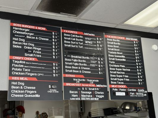 Menu photo 2 El Jefe Mexican Grill Long Beach, CA