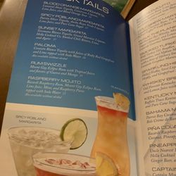 Drink menu