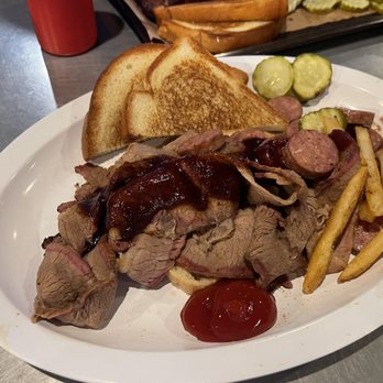 Joe's Kansas City Bar-B-Que - 2 meats - brisket and sausage - Barbeque Near Me - Olathe, Kansas