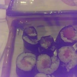 The most poorly, hastily made salmon rolls I have ever seen. The most poorly, hastily made salmon rolls I have ever seen.
