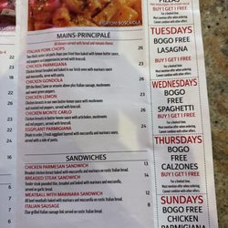 La Gondola Crestwood - Menu