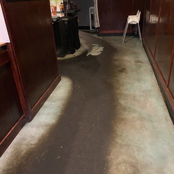 Rice Time - Light blue colored floors covered in filth. - Asian Fusion Near Me - Canby, Oregon