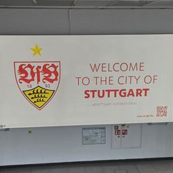 Stuttgart Airport - Nice message for when you step off the plane.