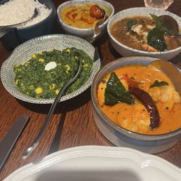 Malwani Prawn Curry & Makai Palak Malwani Prawn Curry & Makai Palak