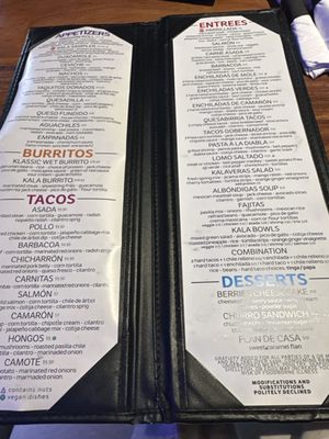 Menu photo 2 Kalaveras Long Beach, CA