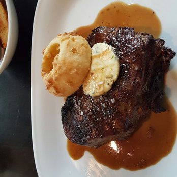 Patina 250 - The strip steak with the delicious horseradish gorgonzola butter. - New American Near Me - Buffalo, New York